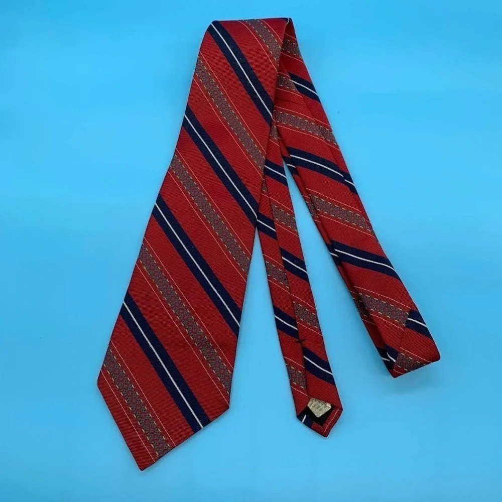 Vintage Ketch Red Striped Men's Classic Neck Tie Preppy Made in USA